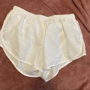 White women’s Nike dri-fit shorts